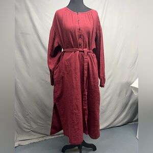 Universal Thread Cotton Guaze Long Sleeve Dress  NWT